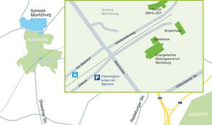 Parkmöglichkeiten rund um die Bahnhofstraße Moritzburg