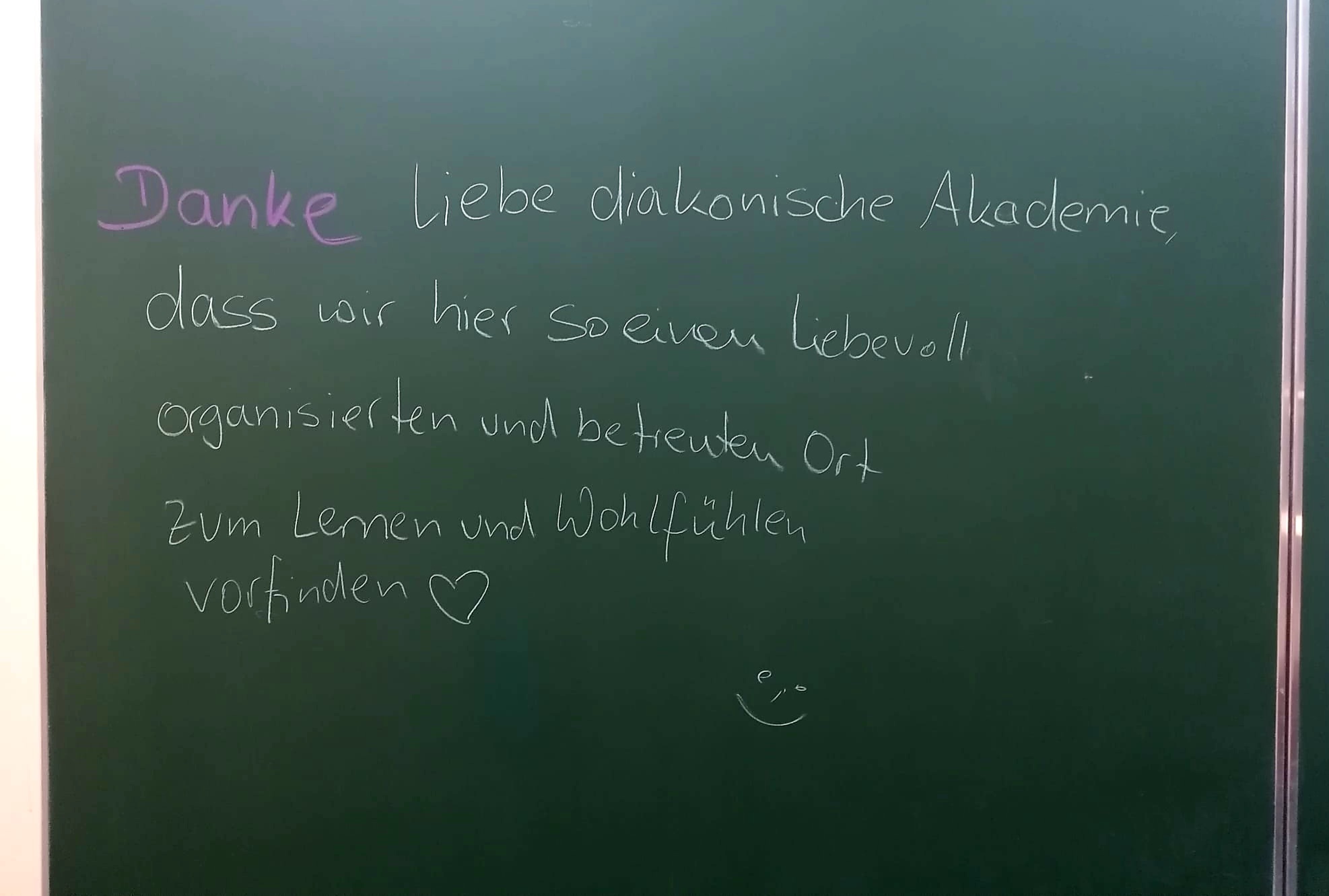 Nachricht an Tafel